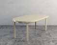 Minimalist Oval Table 3d model