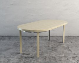 Minimalist Oval Table 3D-Modell
