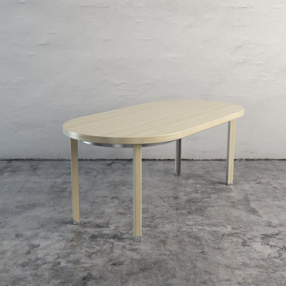 Minimalist Oval Table 3Dモデル