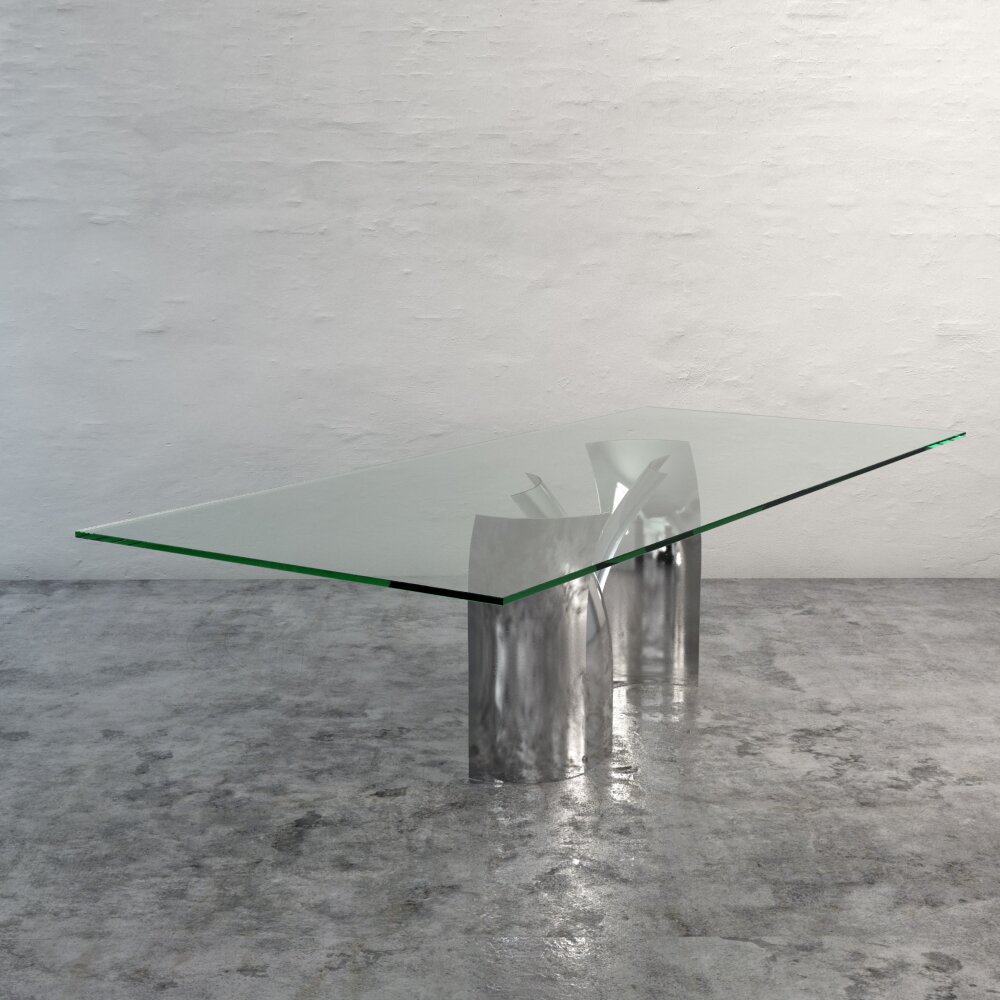 Modern Glass Table 3D модель