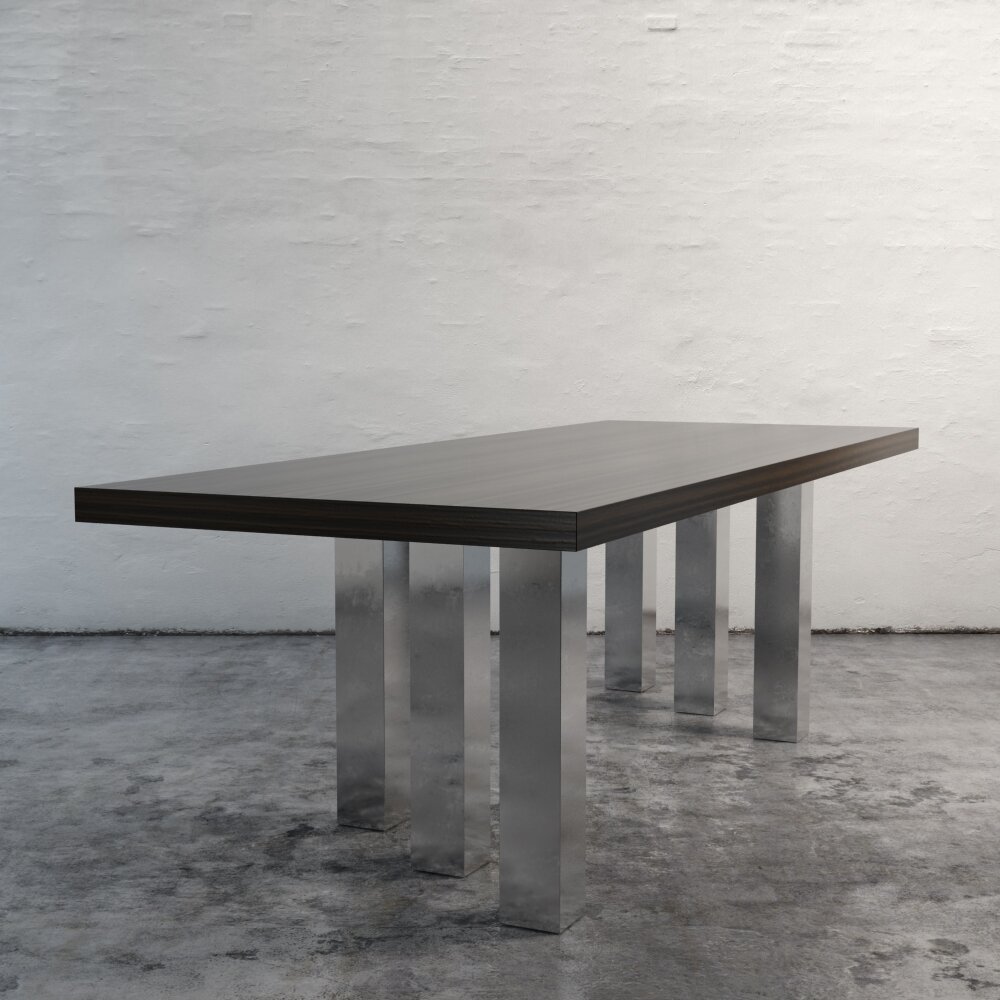 Minimalist Modern Table with Six Legs 3D модель