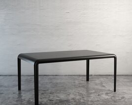 Modern Minimalist Table with Rounded Edges Modello 3D