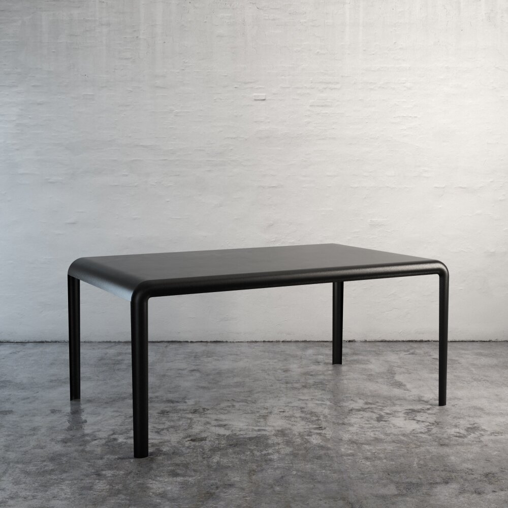 Modern Minimalist Table with Rounded Edges Modelo 3D