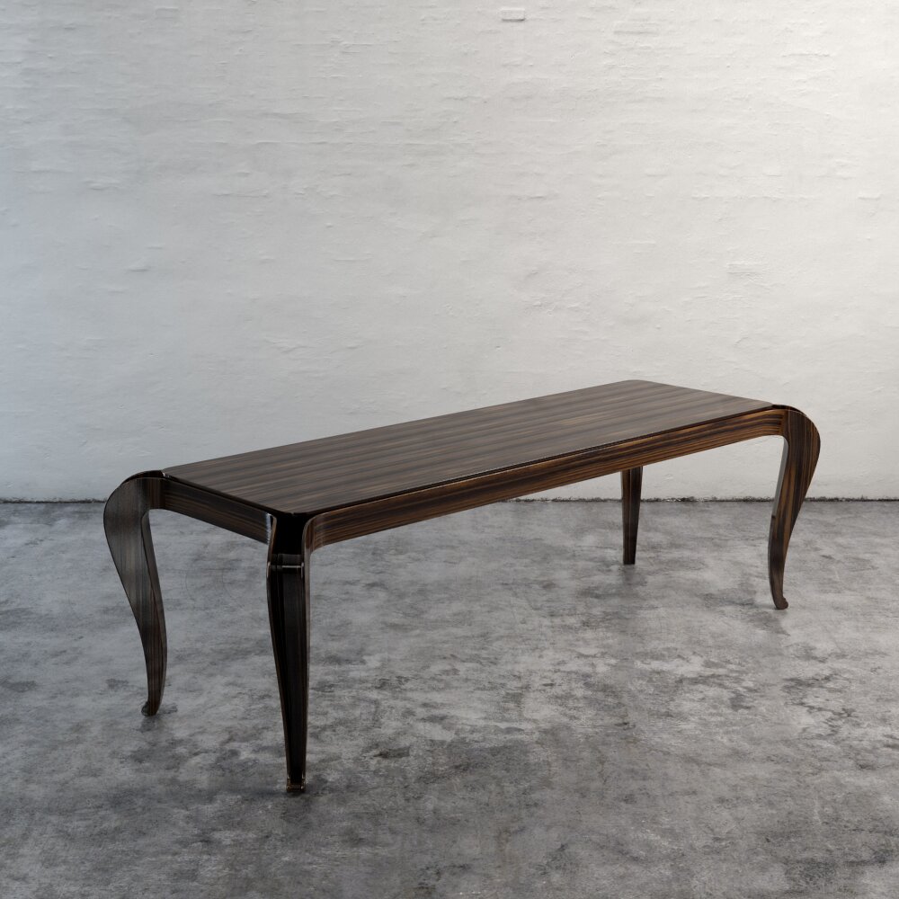 Elegant Wooden Table 3d model