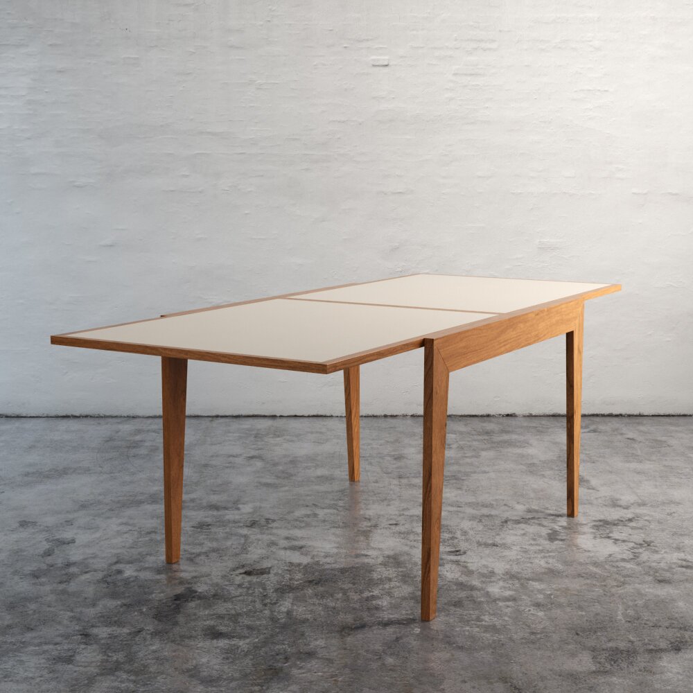 Minimalist Wooden Table 3D 모델 