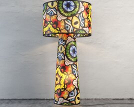 Floral Pattern Table Lamp Modello 3D