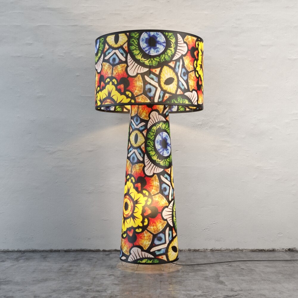 Floral Pattern Table Lamp Modèle 3d