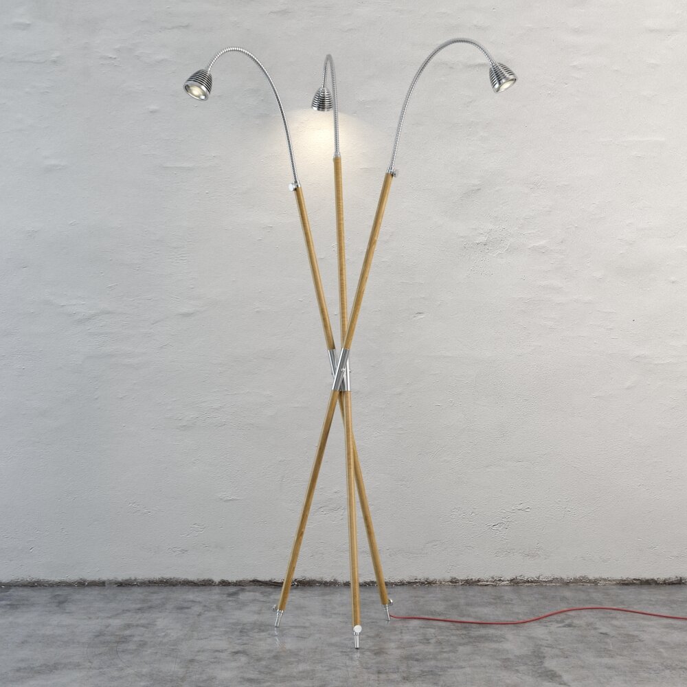 Minimalist Tripod Floor Lamp Design Modelo 3D