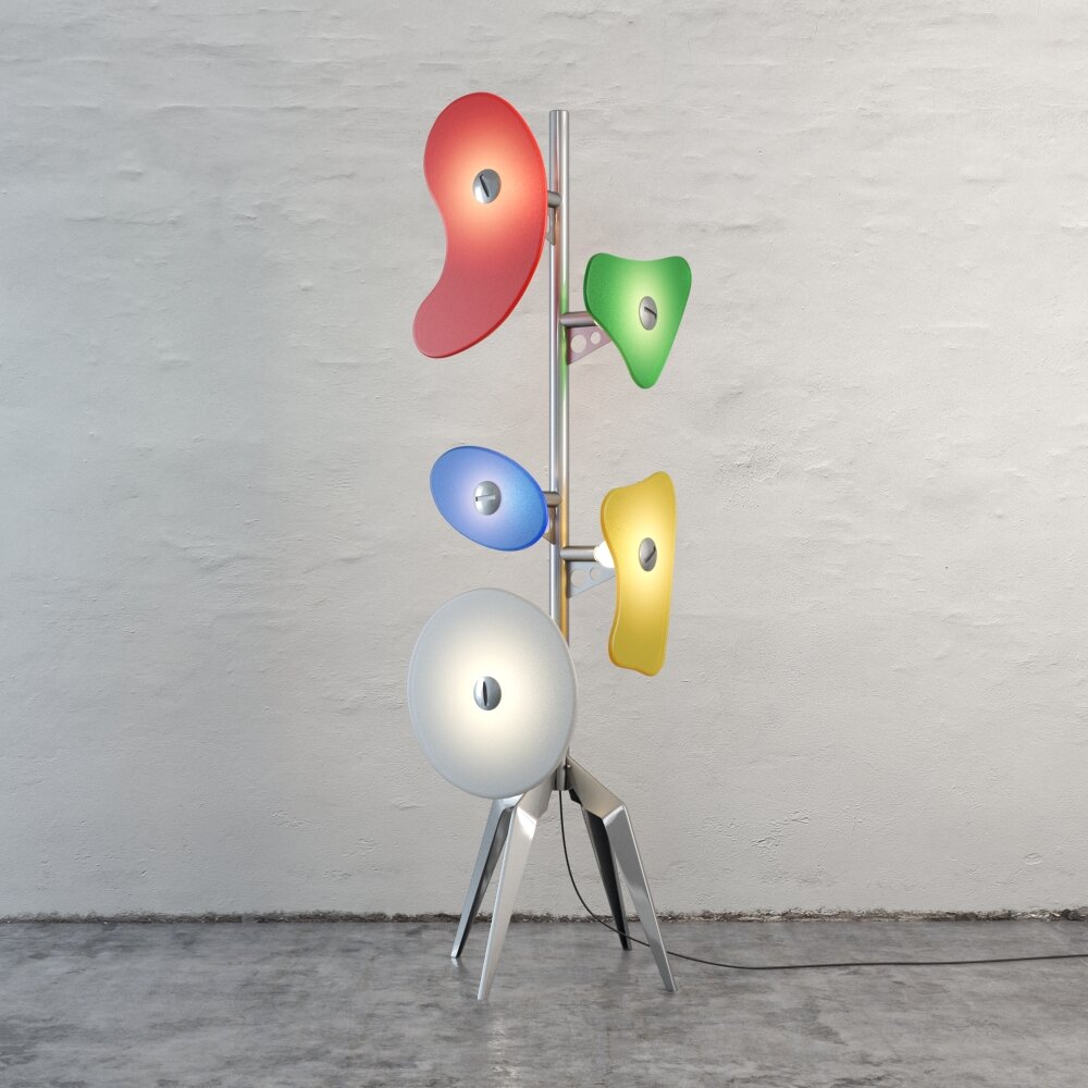 Colorful Abstract Floor Lamp Modelo 3d