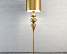 Gold Sphere Floor Lamp 3D-Modell