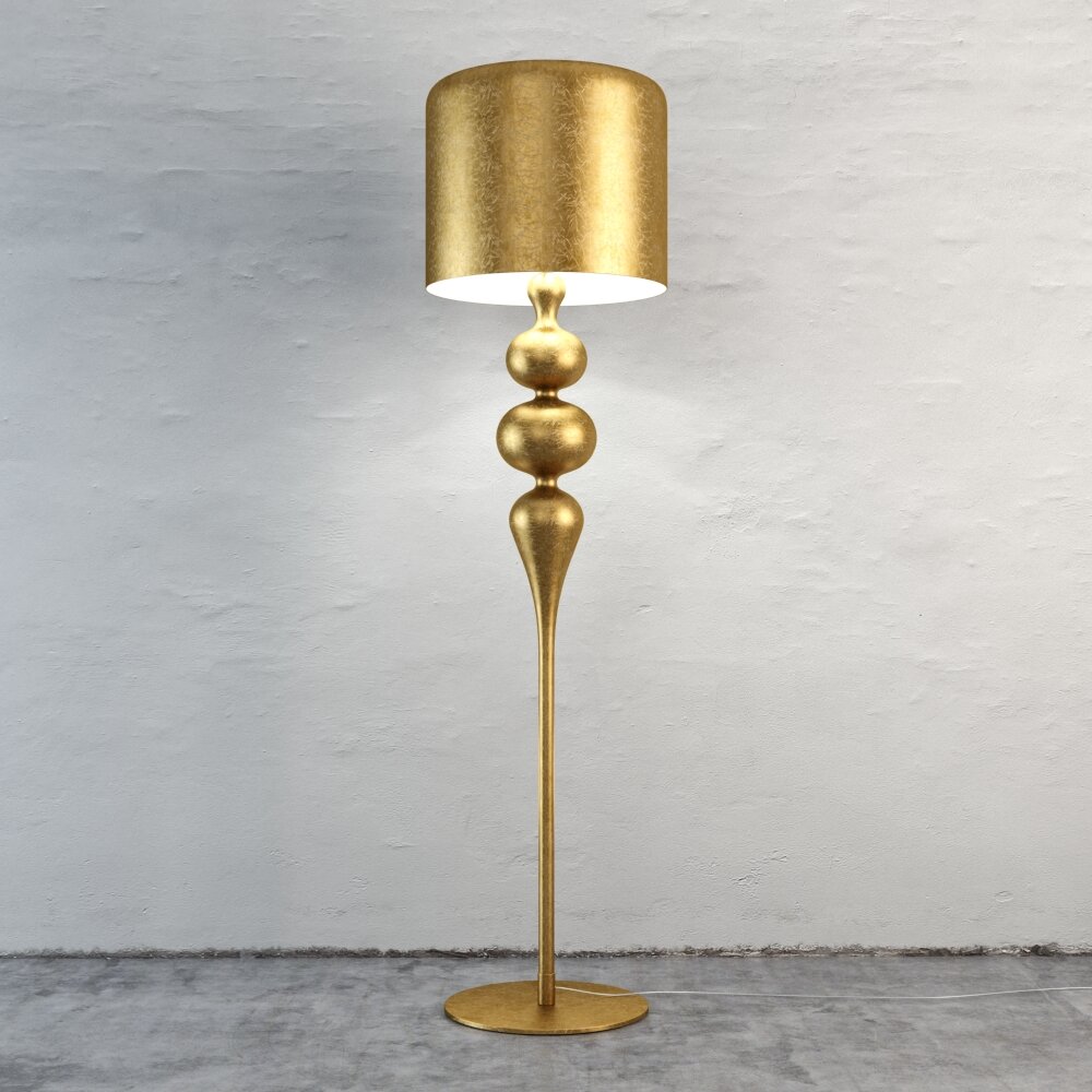 Gold Sphere Floor Lamp Modèle 3D
