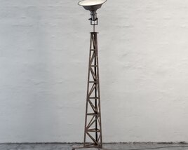 Towering Metal Floor Lamp Modello 3D