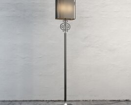 Elegant Retro Floor Lamp Modello 3D