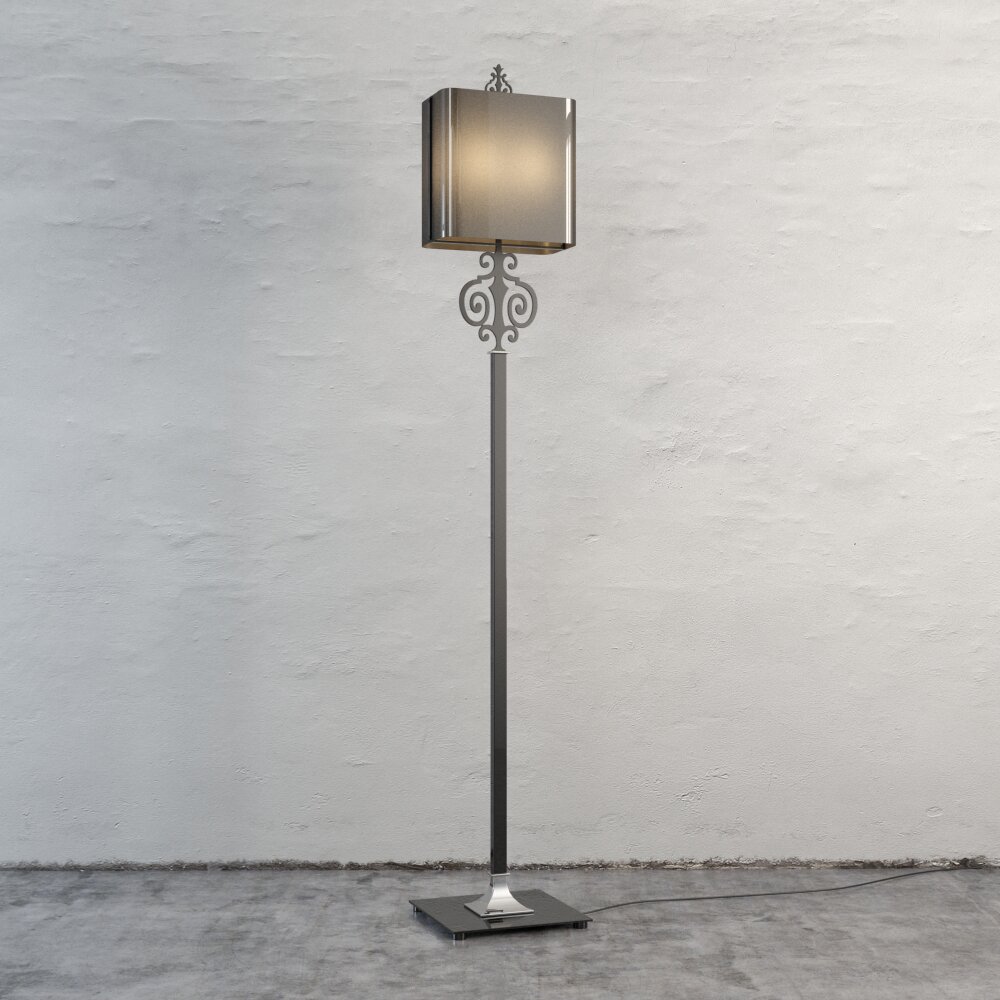 Elegant Retro Floor Lamp 3D модель