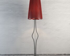 Red Floor Lamp 3D модель