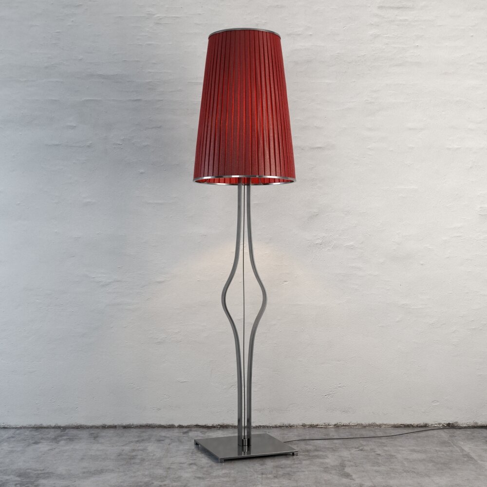 Red Floor Lamp Modelo 3d