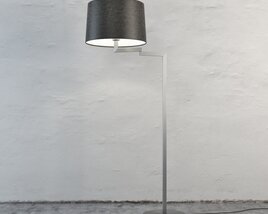 Black Modern Floor Lamp Modèle 3D