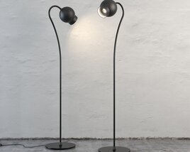 Twin Floor Lamps 3D模型