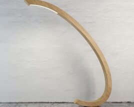 Curved Wooden Lamp 3D модель