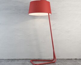Modern Red Floor Lamp 3D model