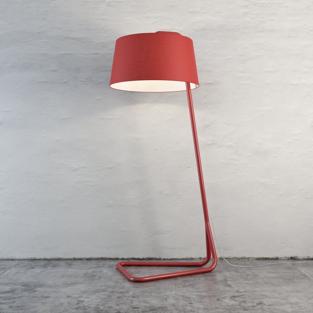 Modern Red Floor Lamp Modelo 3D