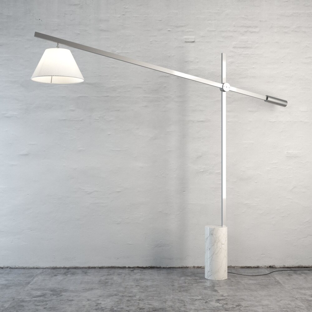 Modern White Balance Floor Lamp 3D 모델 