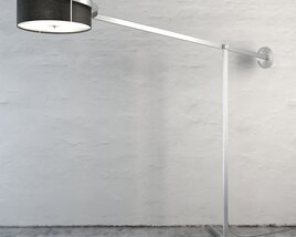 Modern Large Black Floor Lamp Modello 3D