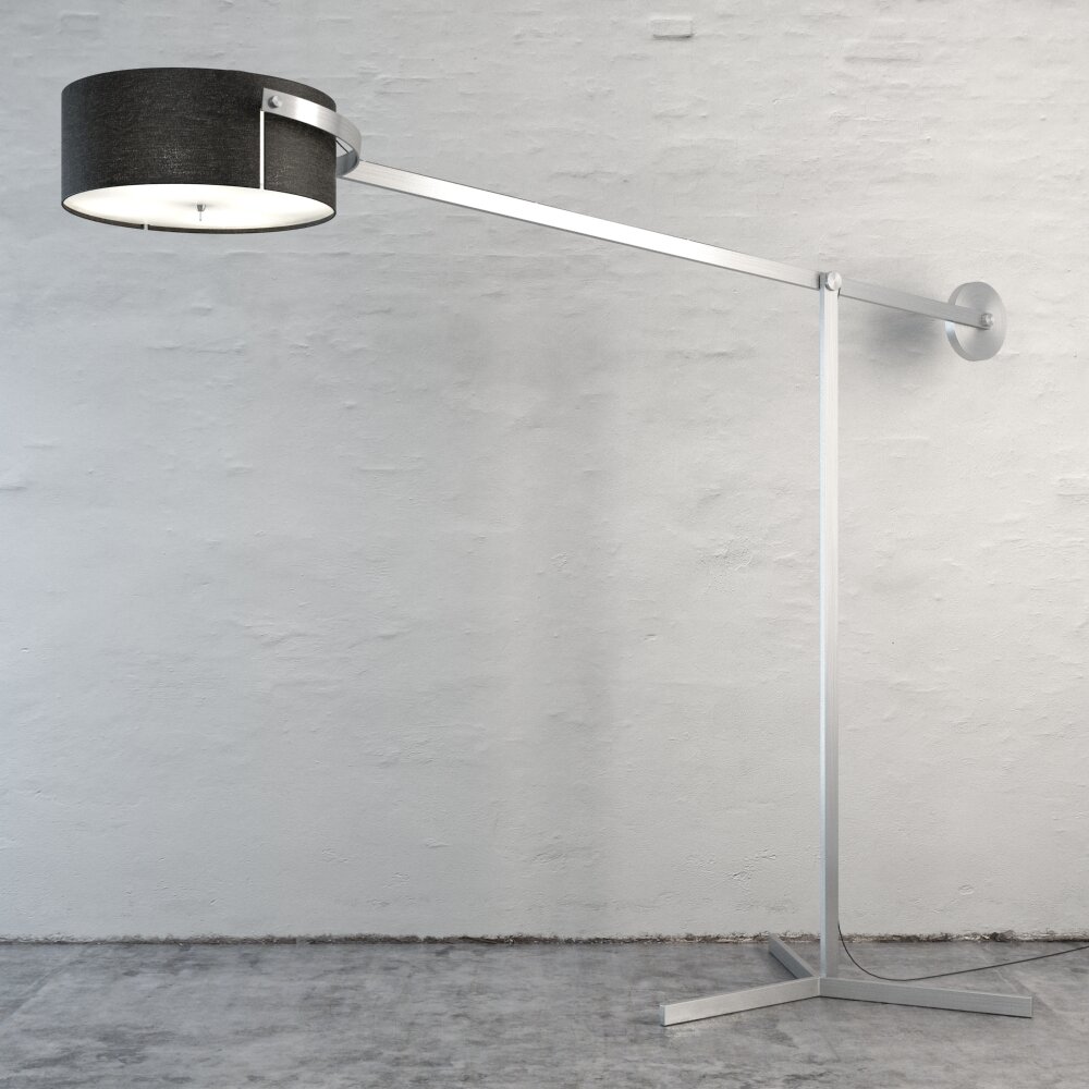 Modern Large Black Floor Lamp 3D модель