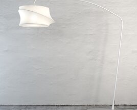 Modern White Arc Floor Lamp 3D-Modell
