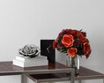 Metal Rose and Floral Bouquet 3D 모델 