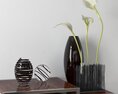 Elegant Vase and Decorative Orbs Modelo 3d