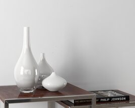 White Ceramic Vases Modelo 3d