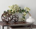 Ornamental Spheres and Vase with Flowers 3D модель