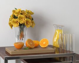 Vibrant Citrus Still Life 3D модель