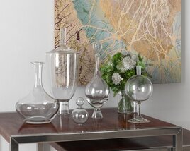Elegant Glass Decor Collection Modelo 3d
