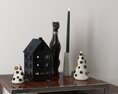 Contemporary Candle Display with Decorative Accents 3D модель