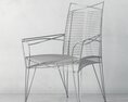 Wireframe Metal Chair 3D 모델 
