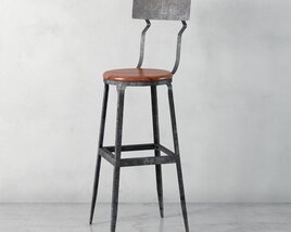 Industrial High Stool 3Dモデル