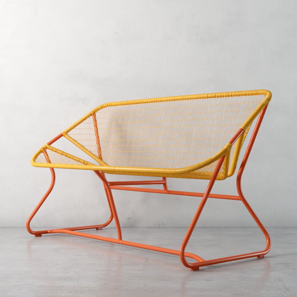 Modern Mesh Lounge Chair Modello 3D