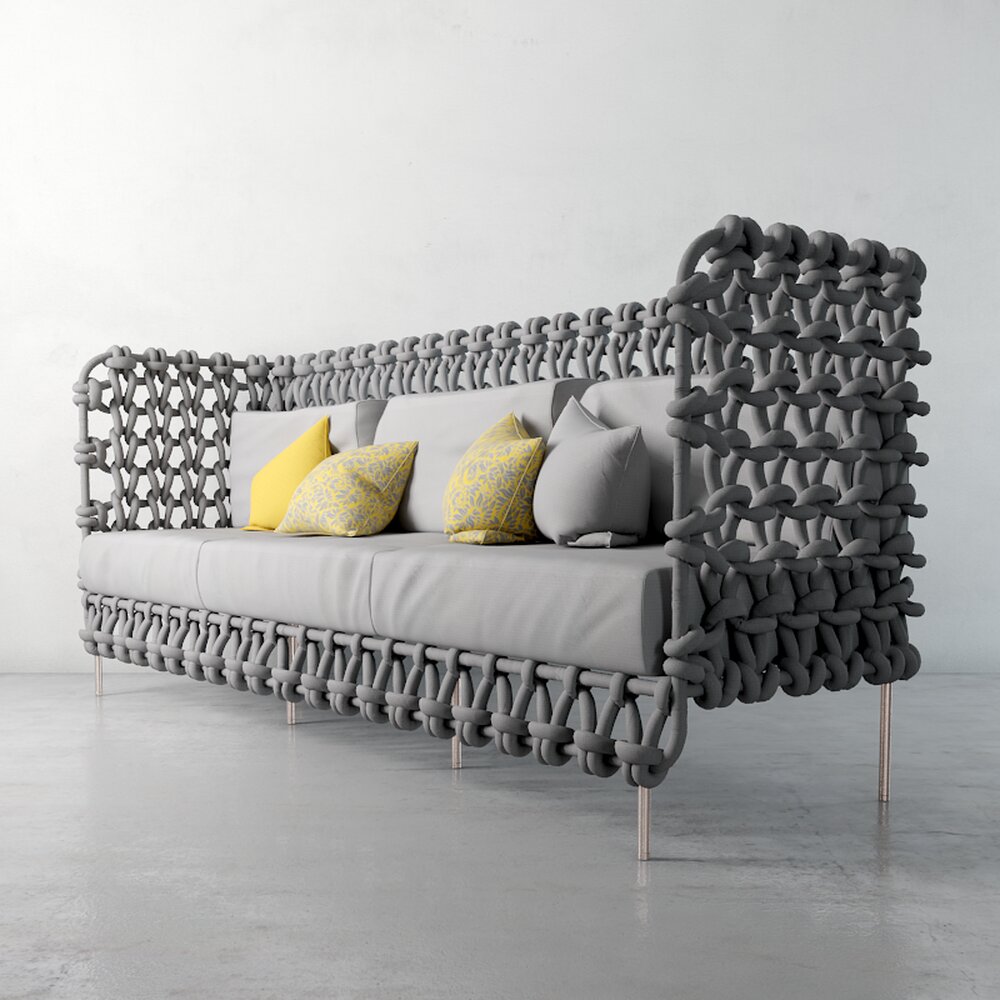 Modular Knotted Sofa Modèle 3D