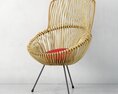 Modern Rattan Lounge Chair Modèle 3d