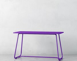 Vibrant Purple Modern Table 3D 모델 