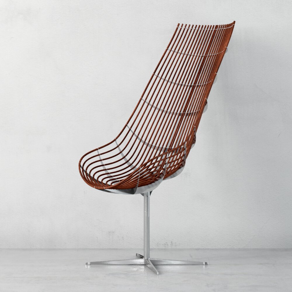 Modern Wireframe Chair 3D 모델 