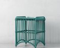 Green Metal Folding Chair 3d model