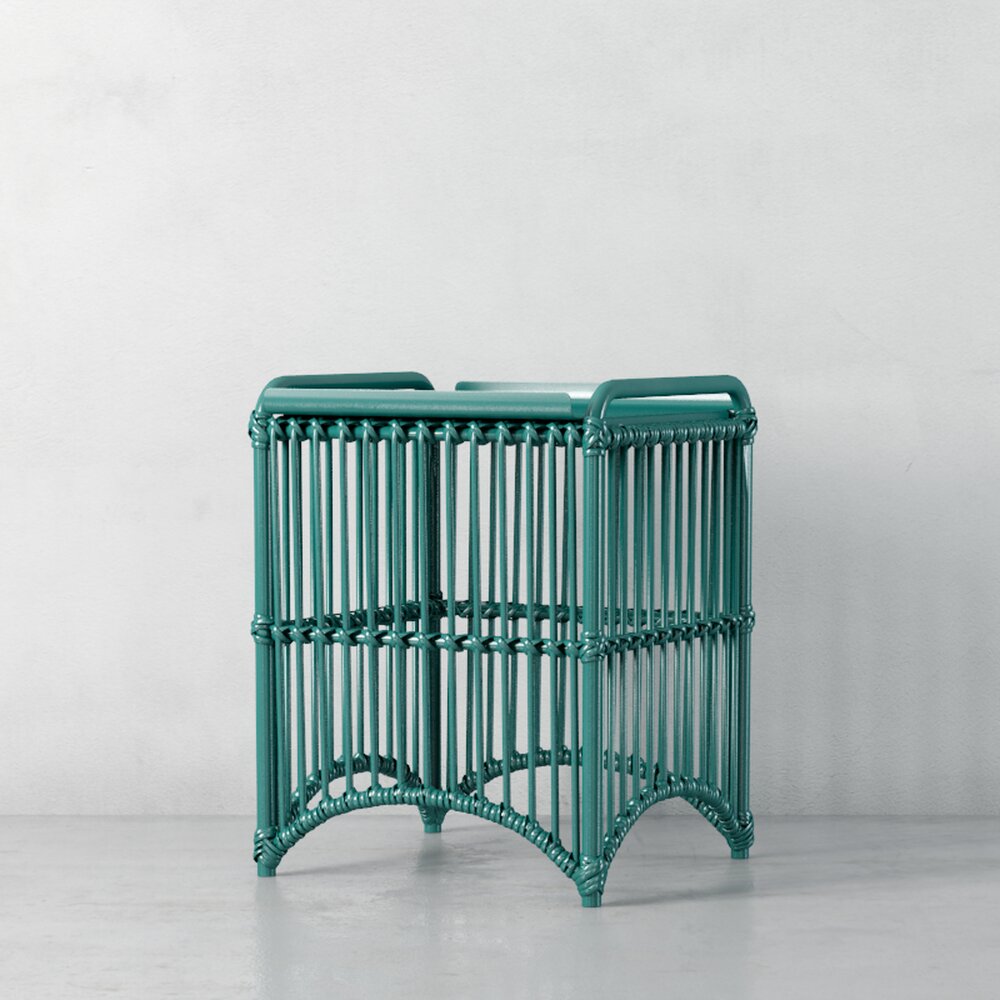Green Metal Folding Chair 3D model