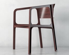Modern Wooden Chair 02 3D модель