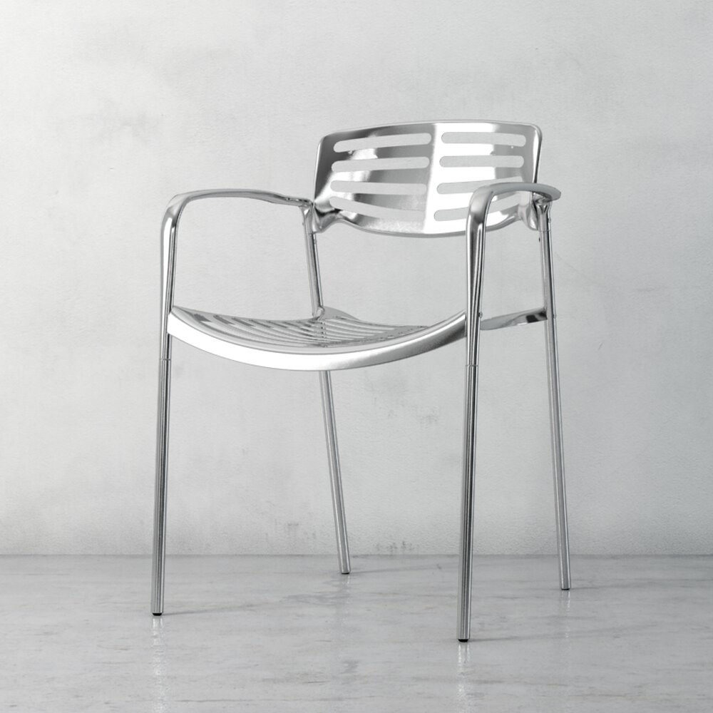 Modern Metal Chair Modello 3D
