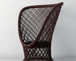 Woven Accent Chair Modèle 3D