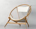 Modern Rattan Lounge Chair 02 3d model