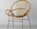 Rattan Accent Chair 3d model
